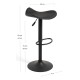 Taburete Cromen Black Negro de polipiel
