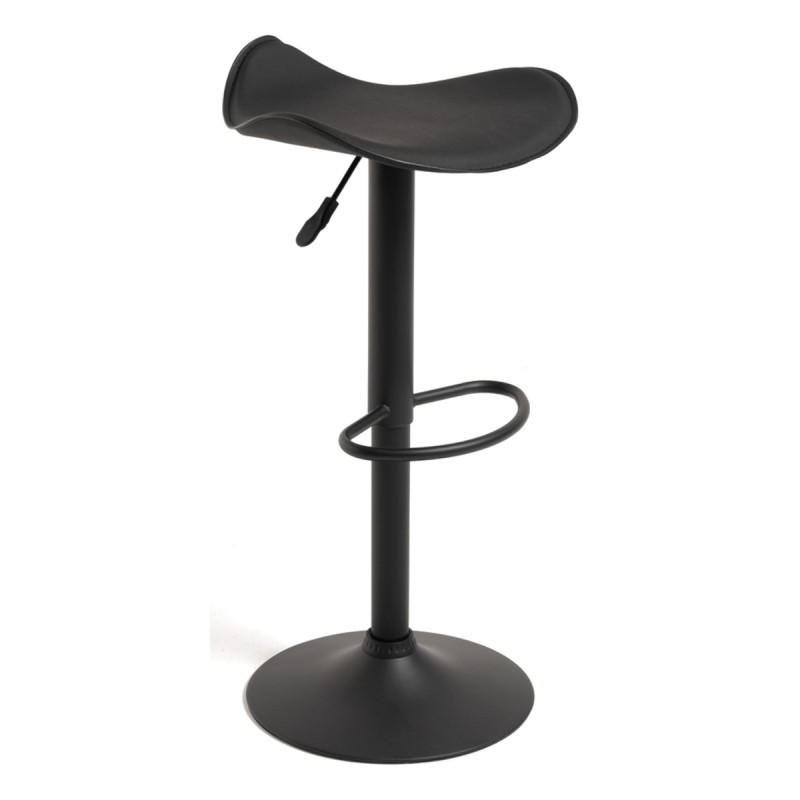Taburete Cromen Black Negro de polipiel