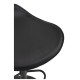 Taburete Cromen Black Negro de polipiel