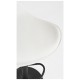 Taburete Cromen Black Blanco de polipiel