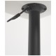Taburete Cromen Black Blanco de polipiel