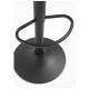 Taburete Cromen Black Blanco de polipiel