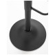 Taburete Cromen Black Blanco de polipiel