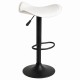 Taburete Cromen Black Blanco de polipiel