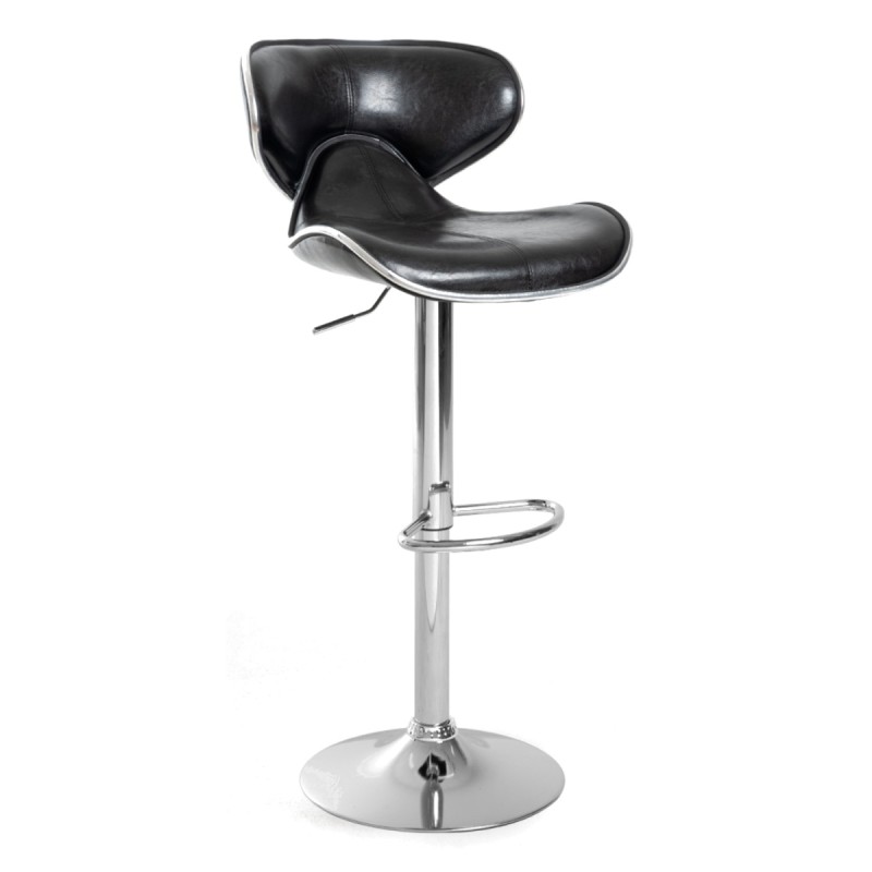 Taburete Chester Negro de polipiel
