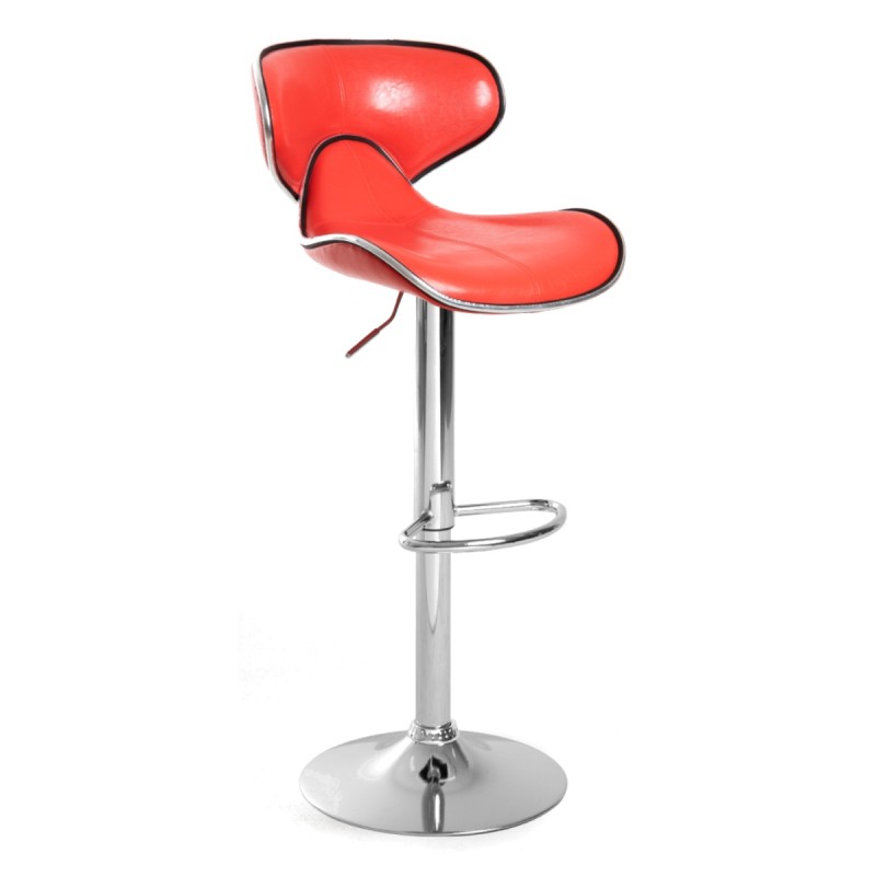 Taburete Chester Rojo de polipiel