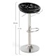Taburete Tesnet Negro de pvc