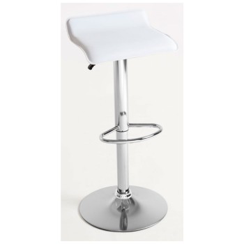 Taburete Tom Blanco de polipiel