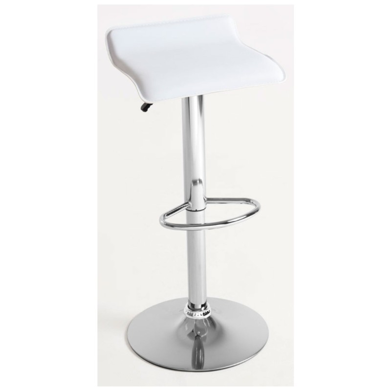 Taburete Tom Blanco de polipiel