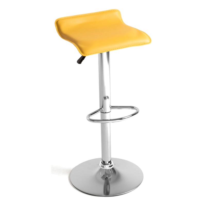 Taburete Tom Amarillo de polipiel