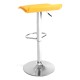 Taburete Tom Amarillo de polipiel