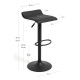 Taburete Tom Black Negro de polipiel