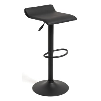 Taburete Tom Black Negro de polipiel