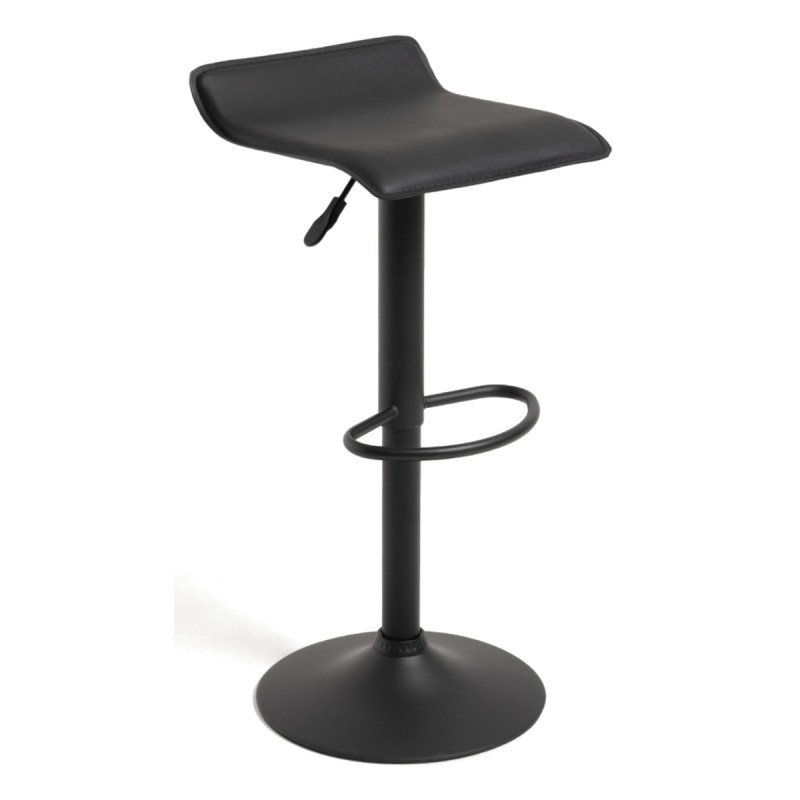 Taburete Tom Black Negro de polipiel