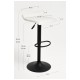 Taburete Tom Black Blanco de polipiel