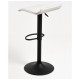 Taburete Tom Black Blanco de polipiel
