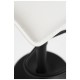 Taburete Tom Black Blanco de polipiel