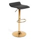 Taburete Tom Golden Negro de polipiel