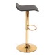 Taburete Tom Golden Negro de polipiel