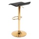 Taburete Tom Golden Negro de polipiel