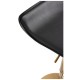Taburete Tom Golden Negro de polipiel