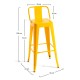 Taburete Meyer Respaldo 100 cm Amarillo de acero reforzado