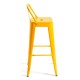 Taburete Meyer Respaldo 100 cm Amarillo de acero reforzado