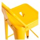 Taburete Meyer Respaldo 100 cm Amarillo de acero reforzado