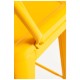 Taburete Meyer Respaldo 100 cm Amarillo de acero reforzado