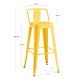 Taburete Meyer Respaldo 100 cm Amarillo Cuarzo de acero reforzado