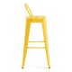 Taburete Meyer Respaldo 100 cm Amarillo Cuarzo de acero reforzado