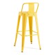 Taburete Meyer Respaldo 100 cm Amarillo Cuarzo de acero reforzado