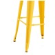 Taburete Meyer Respaldo 100 cm Amarillo Cuarzo de acero reforzado