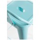 Taburete Meyer Respaldo 100 cm Azul cielo de acero reforzado