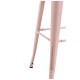 Taburete Meyer Respaldo 100 cm Rosa Algodón de Azúcar de acero reforzado