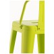 Taburete Meyer Respaldo 100 cm Verde Flora de acero reforzado