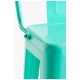 Taburete Meyer Respaldo 100 cm Verde menta de acero reforzado