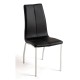 Silla Miret Polipiel Negro de acolchado. tapizado en piel sintética