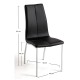 Silla Miret Polipiel Negro de acolchado. tapizado en piel sintética