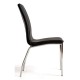 Silla Miret Polipiel Negro de acolchado. tapizado en piel sintética