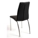 Silla Miret Polipiel Negro de acolchado. tapizado en piel sintética