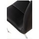 Silla Miret Polipiel Negro de acolchado. tapizado en piel sintética