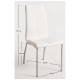Silla Miret Polipiel Blanco de acolchado. tapizado en piel sintética