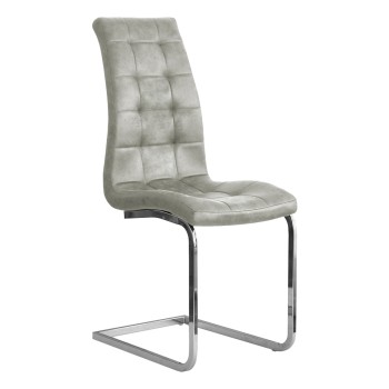 Silla Cumby Vintage Gris claro de polipiel