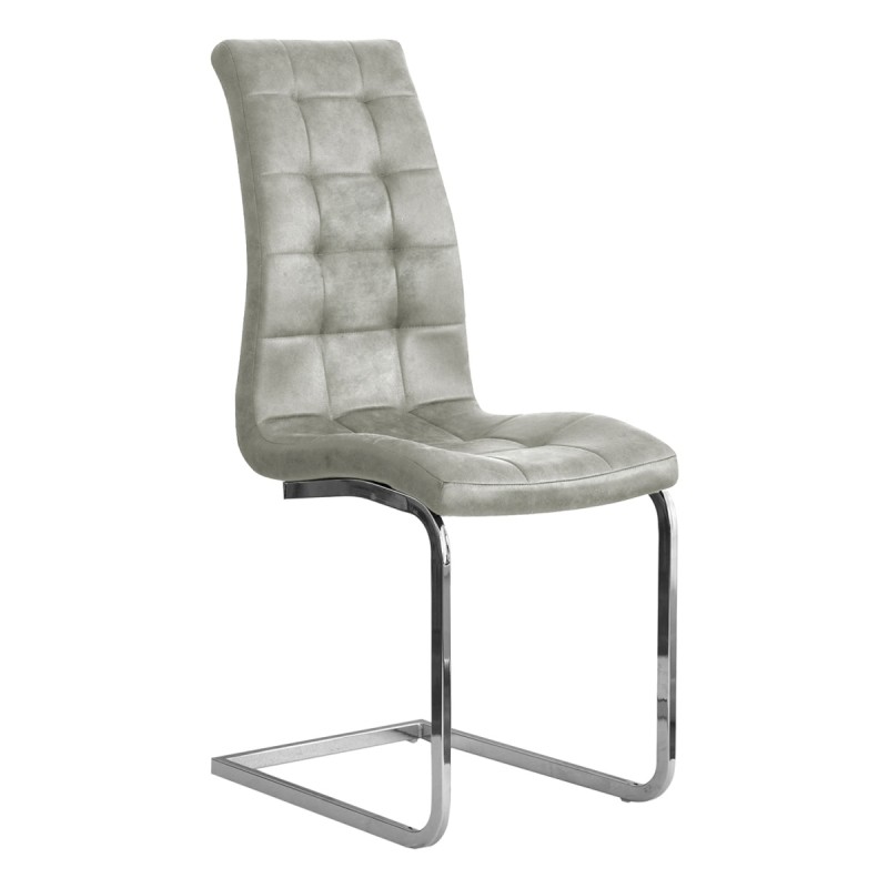 Silla Cumby Vintage Gris claro de polipiel