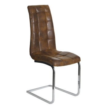 Silla Cumby Vintage Marrón de polipiel