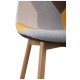 Silla Leo Patchwork Amarillo de tela (poliéster transpirable)