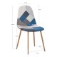Silla Leo Patchwork Azul de tela (poliéster transpirable)