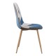 Silla Leo Patchwork Azul de tela (poliéster transpirable)