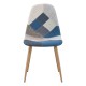 Silla Leo Patchwork Azul de tela (poliéster transpirable)